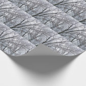 Schneebedeckter Eichenbaum Geschenkpapier (Ecke)