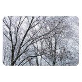 Schneebedeckter Eichenbaum Magnet (Horizontal)