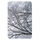 Schneebedeckter Eichenbaum Magnet (Vertikal)