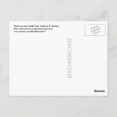 Schneebedeckter Eichenbaum Postkarte (Rückseite)