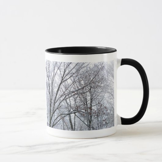 Schneebedeckter Eichenbaum Tasse (Rechts)