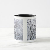 Schneebedeckter Eichenbaum Tasse (Zentrum)