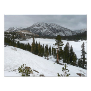 Schneebedeckter Ellery Lake Kalifornien Winterland Fotodruck