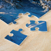 Schneebedeckter Fichtenwald aus der Luftansicht Puzzle (Seite)