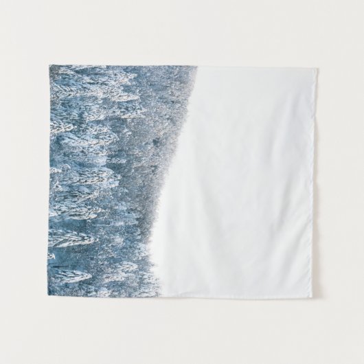 Schneebedeckter Fichtenwald Wandteppich (Vorderseite (Horizontal))