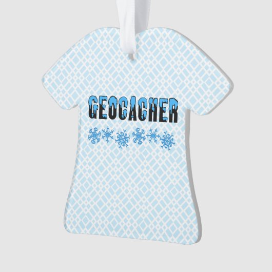 Schneebedeckter Geocacher Ornament (Vorderseite)