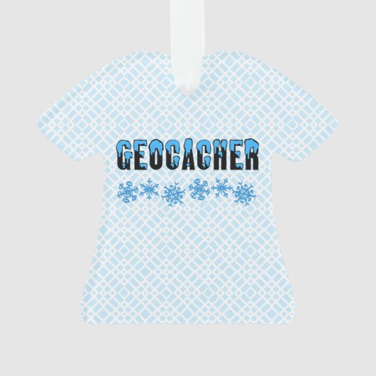 Schneebedeckter Geocacher Ornament (Rückseite)