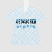 Schneebedeckter Geocacher Ornament (Vorderseite)