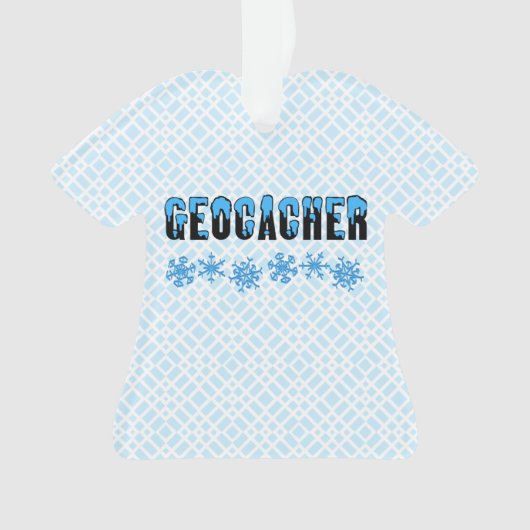 Schneebedeckter Geocacher Ornament (Vorderseite)