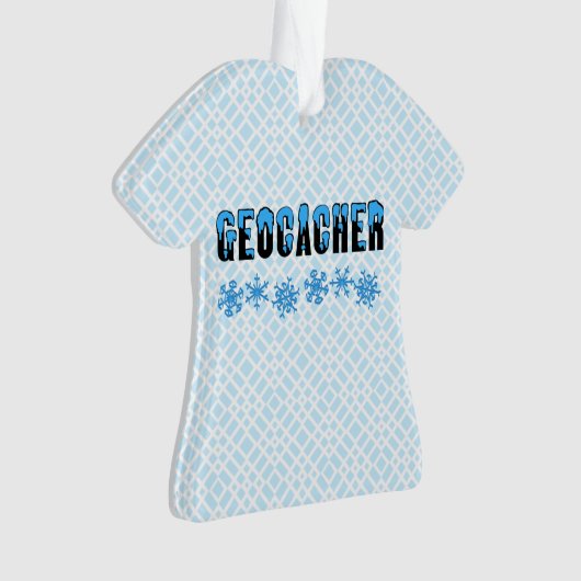 Schneebedeckter Geocacher Ornament (Vorderseite)