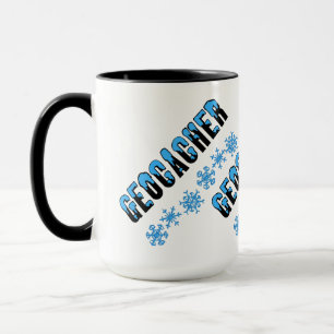 Schneebedeckter Geocacher Tasse