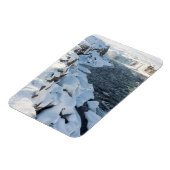 Schneebedeckter Godafoss-Wasserfall Magnet (Linke Seite)