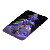 Schneebedeckter, hellblauer Weihnachtsbaum Magnet (Linke Seite)