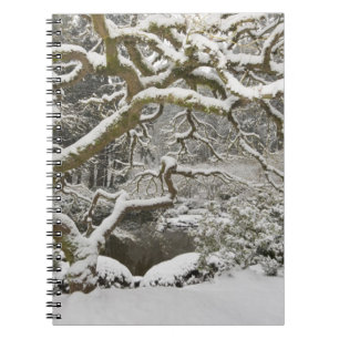 Schneebedeckter japanischer Ahorn Notizblock