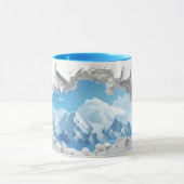 Schneebedeckter Keramik-Kaffee für den Berggipfel Tasse (Zentrum)