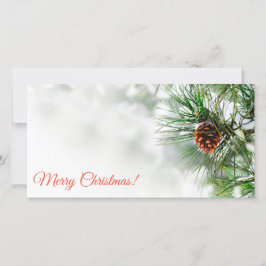 Schneebedeckter Kiefernbaum Dankeskarte