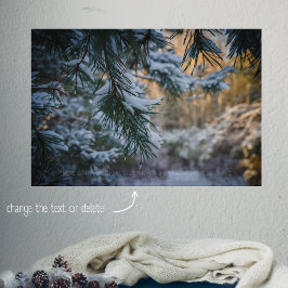 Schneebedeckter Kiefernwald Poster