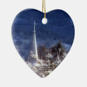 schneebedeckter Kirche Steeple Keramikornament (Rechts)