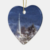 schneebedeckter Kirche Steeple Keramikornament (Links)