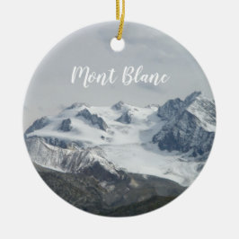 Schneebedeckter Mont-Blanc-Ornament Keramik Ornament