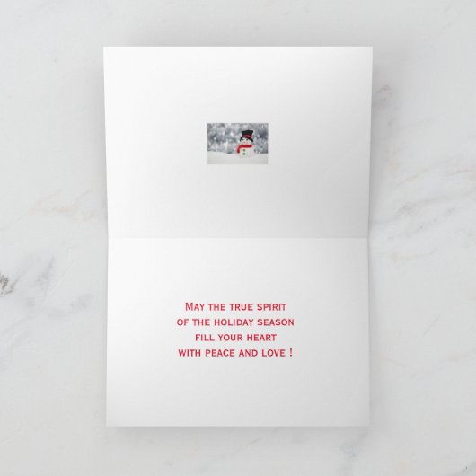 Schneebedeckter Teich Faltkarte Feiertagskarte (Innenseite)