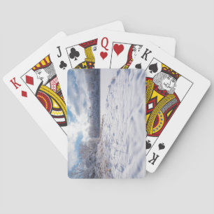 Schneebedeckter Teich und Wälder in Salem Hills Spielkarten
