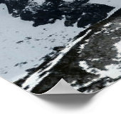 Schneebedeckter Vogel Poster (Ecke)