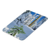 Schneebedeckter Wald in Oregon Magnet (Linke Seite)