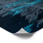 Schneebedeckter Wald und ruhiger See unter Himmel Poster (Ecke)