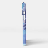 Schneebedeckter Wald unter einem hellen Wintermond iPhone Hülle (Linke Seite)