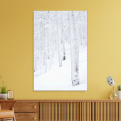 Schneebedeckter Wald Winterwunderland Leinwanddruck (Insitu (Wohnzimmer))