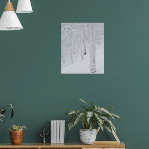 Schneebedeckter Wald Winterwunderland Poster