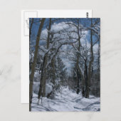 Schneebedeckter Weg durch die Felswand Postkarte (Vorne/Hinten)