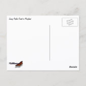 Schneebedeckter Weißpappelwald Postkarte (Rückseite)