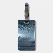 schneebedeckter Winter Gepäckanhänger (Rückseite vertikal)