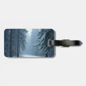 schneebedeckter Winter Gepäckanhänger (Rückseite horizontal)