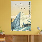 Schneebedeckter Winterberg Leinwanddruck (Insitu (Wohnzimmer))
