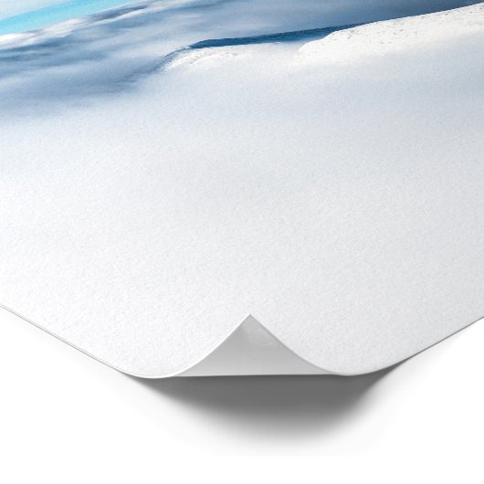 Schneebedeckter Winterberg Poster (Ecke)