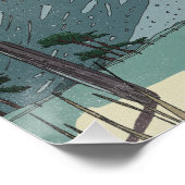 Schneebedeckter Winterberg Poster (Ecke)