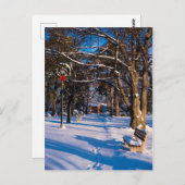 Schneebedeckter Winterpark in Kanada Postkarte (Vorne/Hinten)