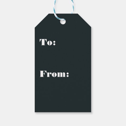 Schneebedeckter Winterwaldberg Geschenkanhänger (Rückseite)