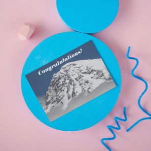 Schneebedecktes Berggipfel Foto Glückwunsch Karte