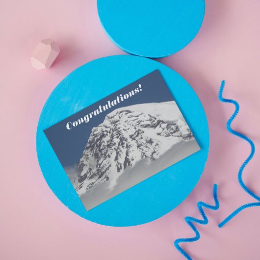 Schneebedecktes Berggipfel Foto Glückwunsch Karte