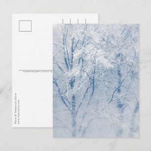 Schneebedecktes Foto Bäume Winter Postkarte