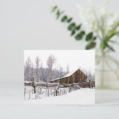 Schneebedecktes Foto Postkarte (Stehend Vorderseite)