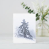 Schneebedecktes Foto Tree Winter Postkarte (Stehend Vorderseite)