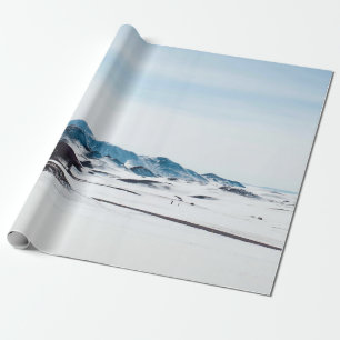 SCHNEEBEDECKTES LAND DURCH TAGESZEIT GESCHENKPAPIER
