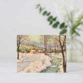 Schneebedecktes Land Postkarte (Stehend Vorderseite)