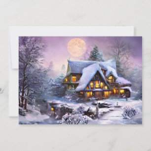 Schneebedecktes Landhaus Budget Weihnachten
