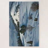 Schneebedecktes Landschaftliches Puzzle (Vertikal)